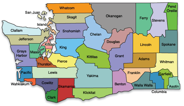 Washington County Maps Cities Towns Full Color